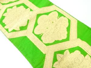 アンティーク　亀甲に花模様織出し袋帯（材料）